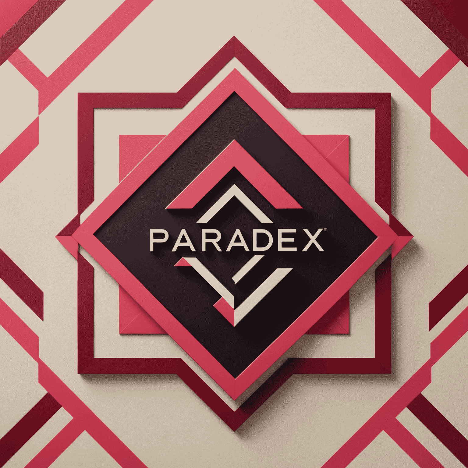 Paradex logo featuring a stylized red and pink geometric design
